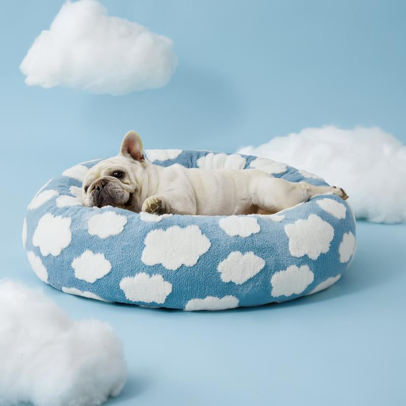 Lesure Donut Dog Bed, Cute Calming Bed for Small/Medium/Large Dogs & Cats, Camas Para Perros, Washable, round Pet Bed, Anti-Slip Bottom, Pet Supplies Bedding
