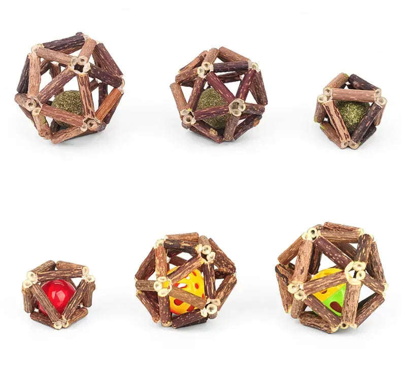 Juguete de bola de hierba gatera, juguete masticable para gatitos, dientes limpios para gatos, palo Matatabi saludable, juguete interactivo para gatos