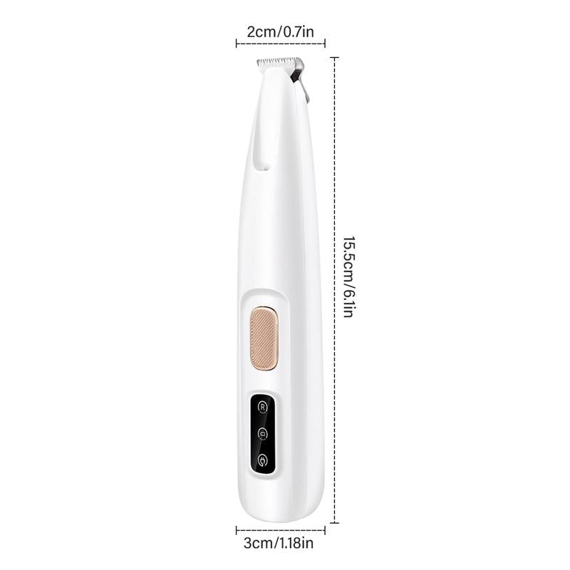 Rechargeable Pet Hair Trimmer Kit | Cordless Quiet Paw Trimmer with LED Light - Waterproof, Small Dogs & Cats! Easy Quiet Grooming for Paws & Fur! Must-Have Pet Grooming Tool