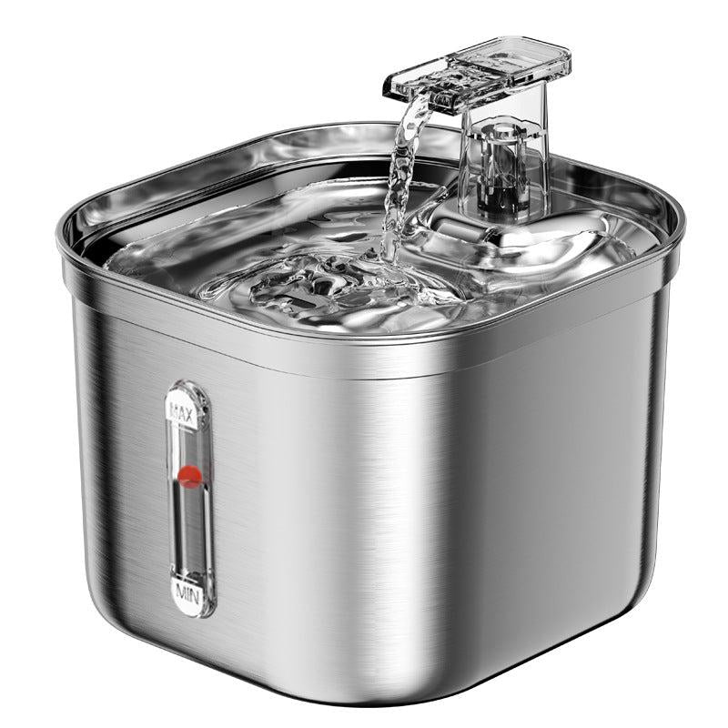 74Oz/2.2L Automatic Pet Water Fountain Dog Water Dispenser, Stainless Steel Cat Water Feeder