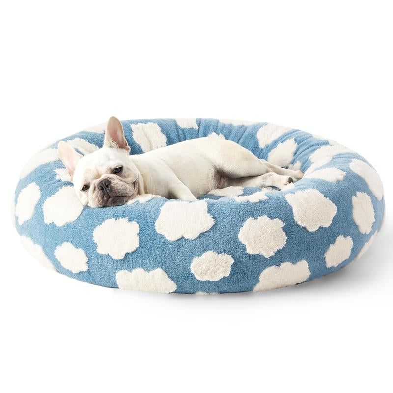 Lesure Donut Dog Bed, Cute Calming Bed for Small/Medium/Large Dogs & Cats, Camas Para Perros, Washable, round Pet Bed, Anti-Slip Bottom, Pet Supplies Bedding