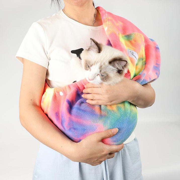 Yunpawpet Large Pet Sling Carrier - Handsfree Cat Sling Carrier Pouch for Chinchillas, Hedgehogs, Puppies, Sugar Gliders, Guinea Pigs, Rabbits, Kittens Etc.