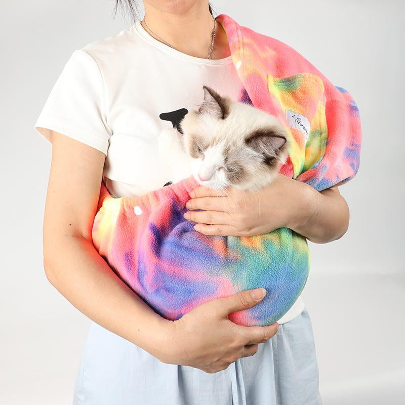 Yunpawpet Large Pet Sling Carrier - Handsfree Cat Sling Carrier Pouch for Chinchillas, Hedgehogs, Puppies, Sugar Gliders, Guinea Pigs, Rabbits, Kittens Etc.