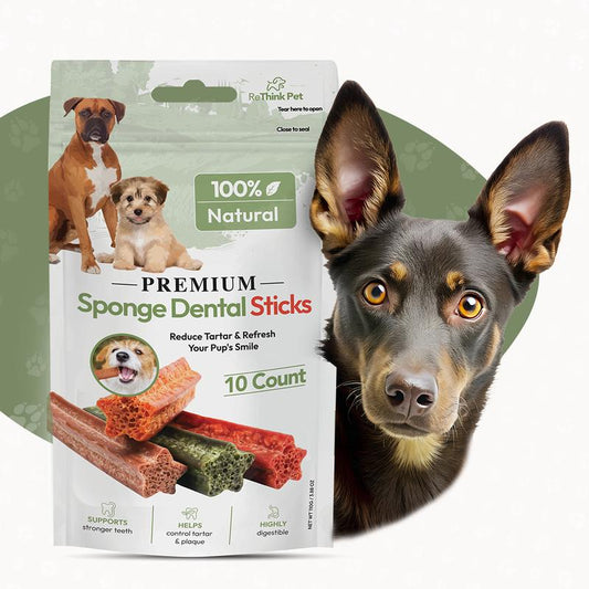 Rethink Pet Premium Dental Sponge Stick, Perfect Fun Dental Care Treats