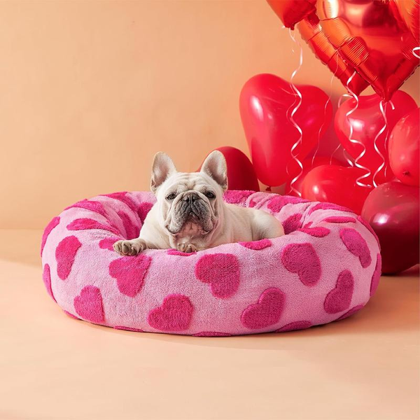 Lesure Donut Dog Bed, Cute Calming Bed for Small/Medium/Large Dogs & Cats, Camas Para Perros, Washable, round Pet Bed, Anti-Slip Bottom, Pet Supplies Bedding