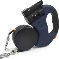 Tangle-Free Dual Dog Leash with 360° Swivel Head – for 2 Small to Medium Dogs (30 Lbs), 10Ft Retractable Leash, Lightweight Anti-Wear Handle,