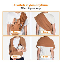 Yunpawpet Large Pet Sling Carrier - Handsfree Cat Sling Carrier Pouch for Chinchillas, Hedgehogs, Puppies, Sugar Gliders, Guinea Pigs, Rabbits, Kittens Etc.