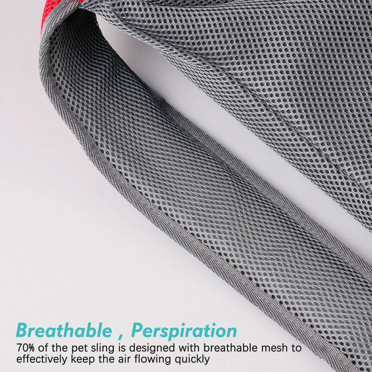 Bolso de hombro de malla Oxford para mascotas, cómoda para viaje al aire libre, S/L