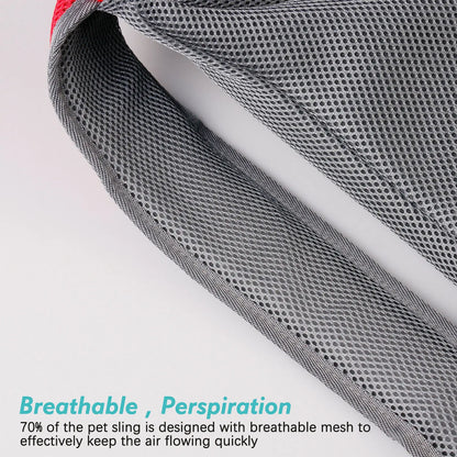 Bolso de hombro de malla Oxford para mascotas, cómoda para viaje al aire libre, S/L