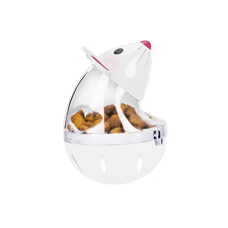 Juguete Interactivo Dispensador de Comida para Gatos y Perros - Pelota Tumbler Anti-Estrés