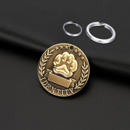 Etiquetas de dirección personalizadas para perros, etiquetas de identificación, etiqueta de perro grabada gratis, Collar de perro personalizado, etiqueta de nombre de perro y gato, identificación de mascota, placa de ident