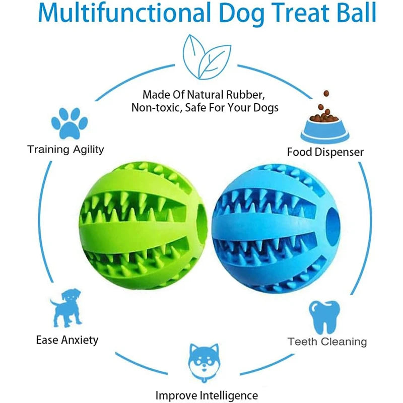 Pelota de juguete para perros, pelotas de goma interactivas, juguetes para masticar para cachorros, pelota para limpiar dientes de mascotas, comedero para gatos, pelotas de silicona para comer.