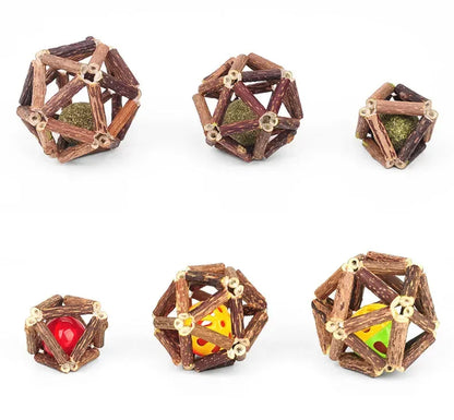 Juguete de bola de hierba gatera, juguete masticable para gatitos, dientes limpios para gatos, palo Matatabi saludable, juguete interactivo para gatos