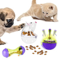 Juguete Interactivo Dispensador de Comida para Gatos y Perros - Pelota Tumbler Anti-Estrés