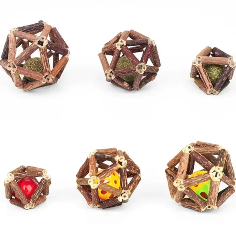 Juguete de bola de hierba gatera, juguete masticable para gatitos, dientes limpios para gatos, palo Matatabi saludable, juguete interactivo para gatos