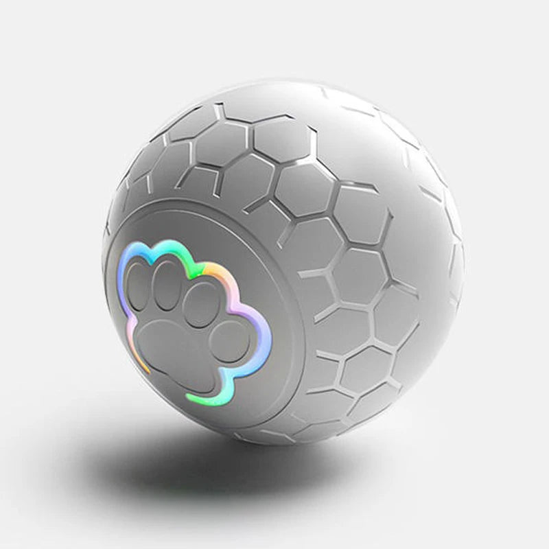 Pelota de juguete inteligente para perros, electrónica, interactiva, con USB, automática, con rebote y luces RGB, ideal para cachorros y gatos.
