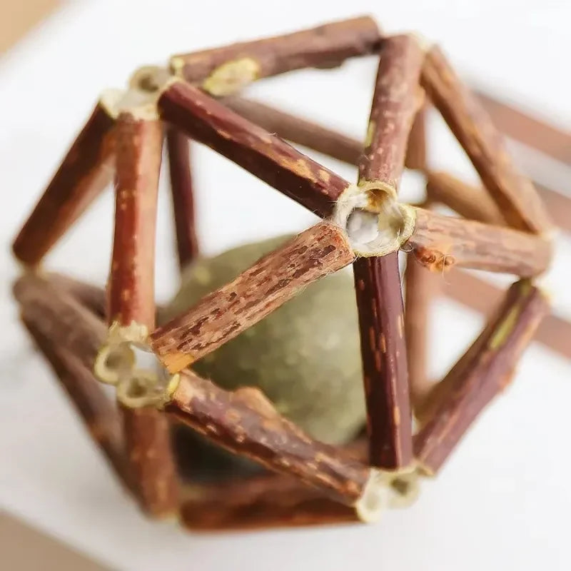 Juguete de bola de hierba gatera, juguete masticable para gatitos, dientes limpios para gatos, palo Matatabi saludable, juguete interactivo para gatos