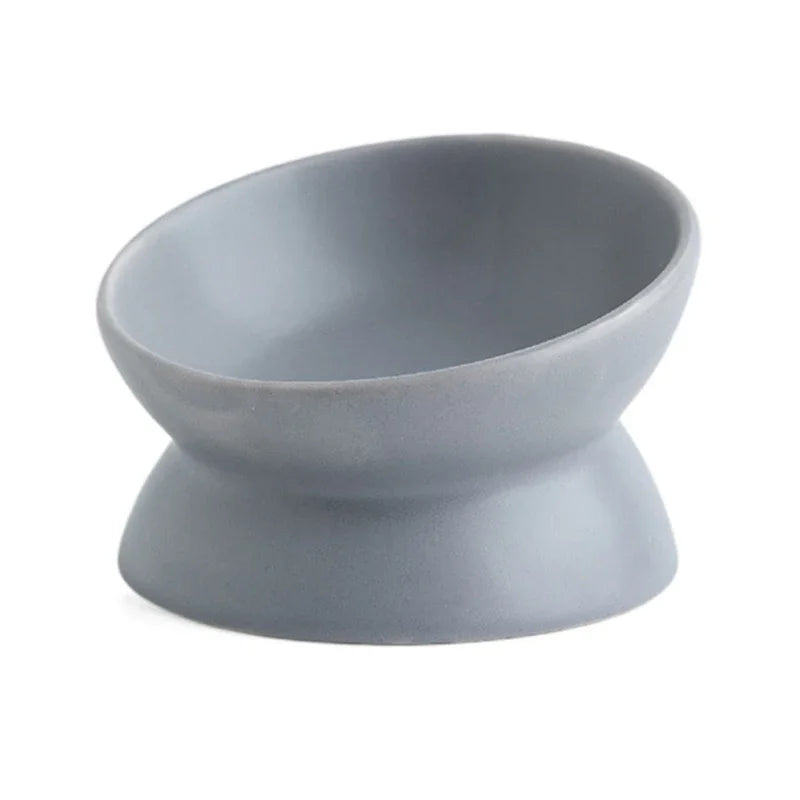 Comedero elevado para gatos y perros pequeños, con inclinación de 15°, de cerámica, para gatos y cachorros, 6 colores