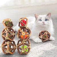 Juguete de bola de hierba gatera, juguete masticable para gatitos, dientes limpios para gatos, palo Matatabi saludable, juguete interactivo para gatos
