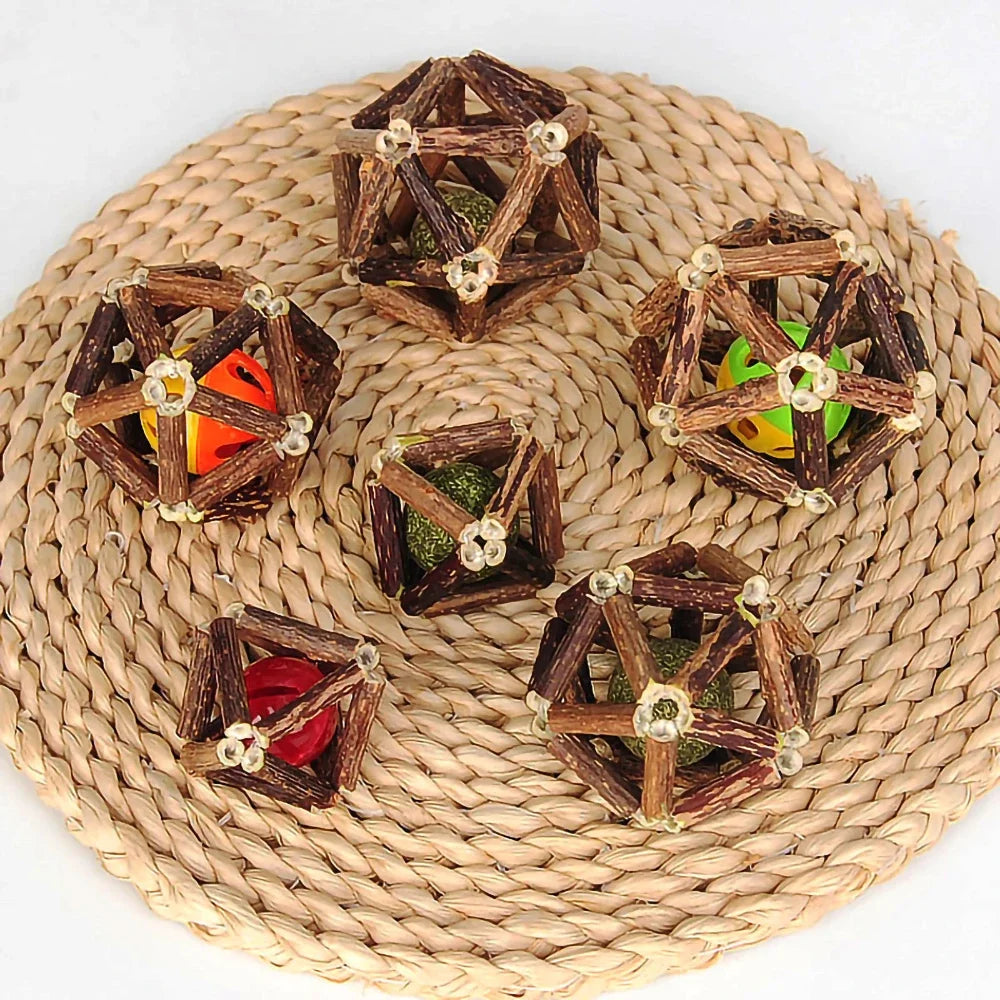 Juguete de bola de hierba gatera, juguete masticable para gatitos, dientes limpios para gatos, palo Matatabi saludable, juguete interactivo para gatos