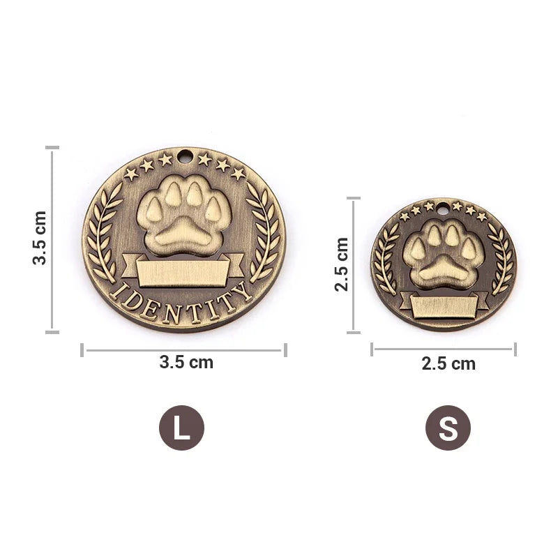 Etiquetas de dirección personalizadas para perros, etiquetas de identificación, etiqueta de perro grabada gratis, Collar de perro personalizado, etiqueta de nombre de perro y gato, identificación de mascota, placa de ident