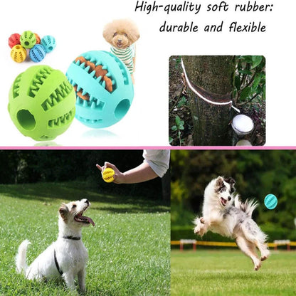 Pelota de juguete para perros, pelotas de goma interactivas, juguetes para masticar para cachorros, pelota para limpiar dientes de mascotas, comedero para gatos, pelotas de silicona para comer.