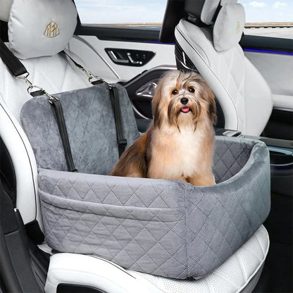 Asiento de auto  seguridad para mascotas antideslizante para cachorro, gato es  lavable para fila delantera y trasera.