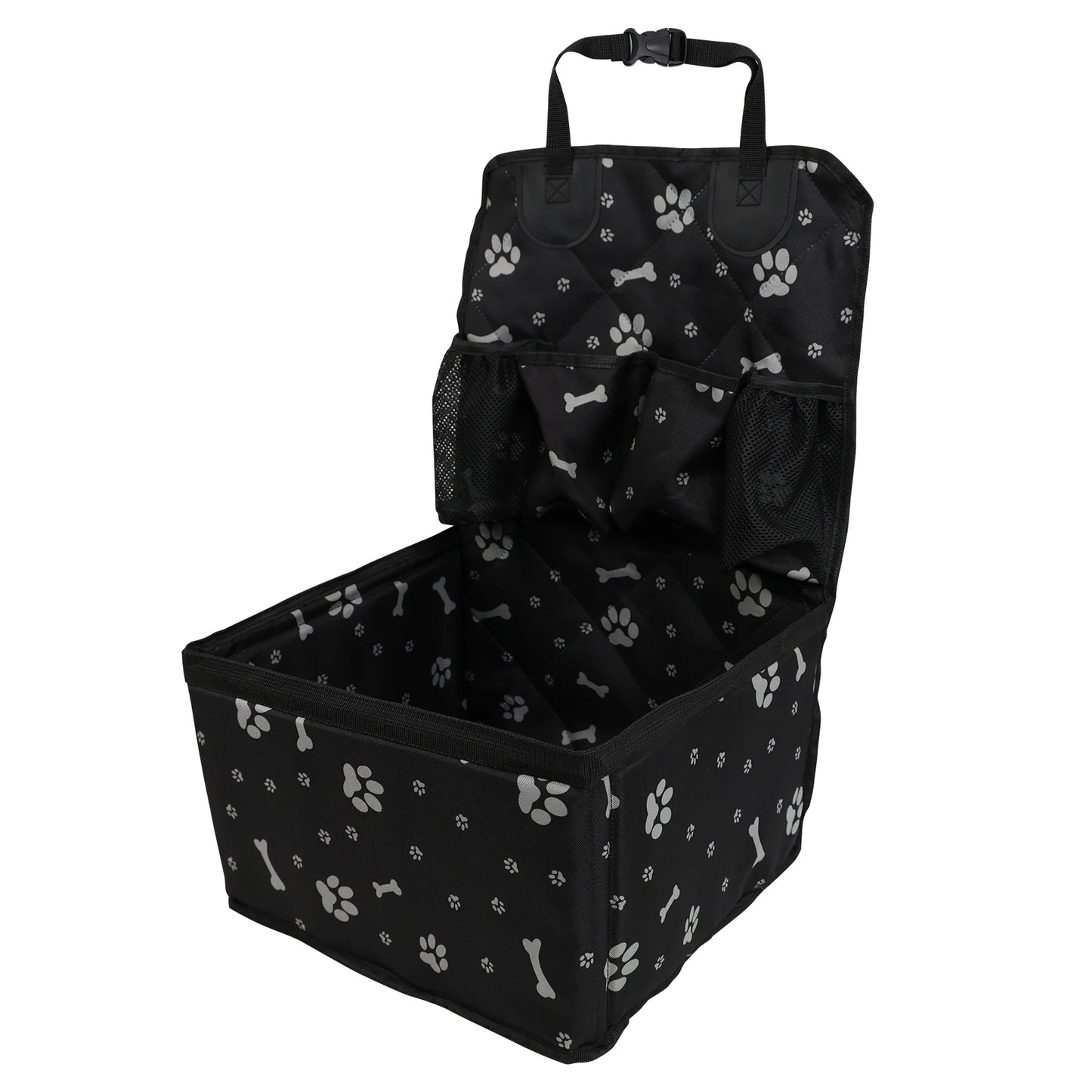 Asiento de auto para perros con bolsillos de almacenamiento, funda Universal para asiento de mascotas para perros pequeños y medianos, antideslizante y bolsa de seguridad