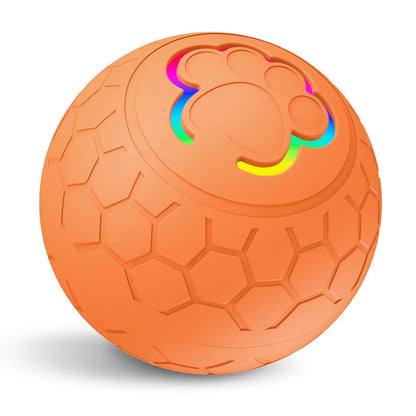 Pelota de juguete inteligente para perros, electrónica, interactiva, con USB, automática, con rebote y luces RGB, ideal para cachorros y gatos.