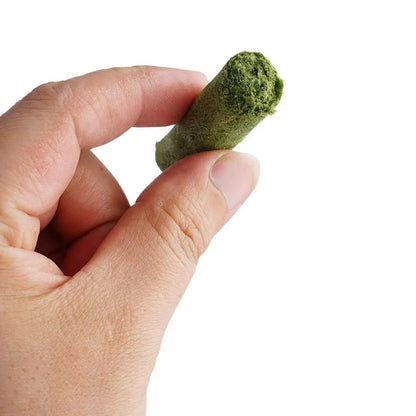 Palitos de hierba para gatos para rechinar los dientes, snacks para mascotas, elimina bolas de pelo, suaves, listos para comer, palitos para limpiar los dientes de gatos bebés.