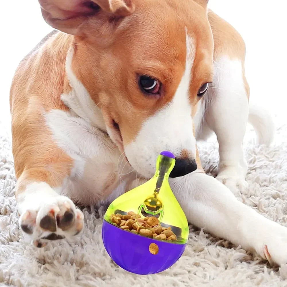 Juguete Interactivo Dispensador de Comida para Gatos y Perros - Pelota Tumbler Anti-Estrés