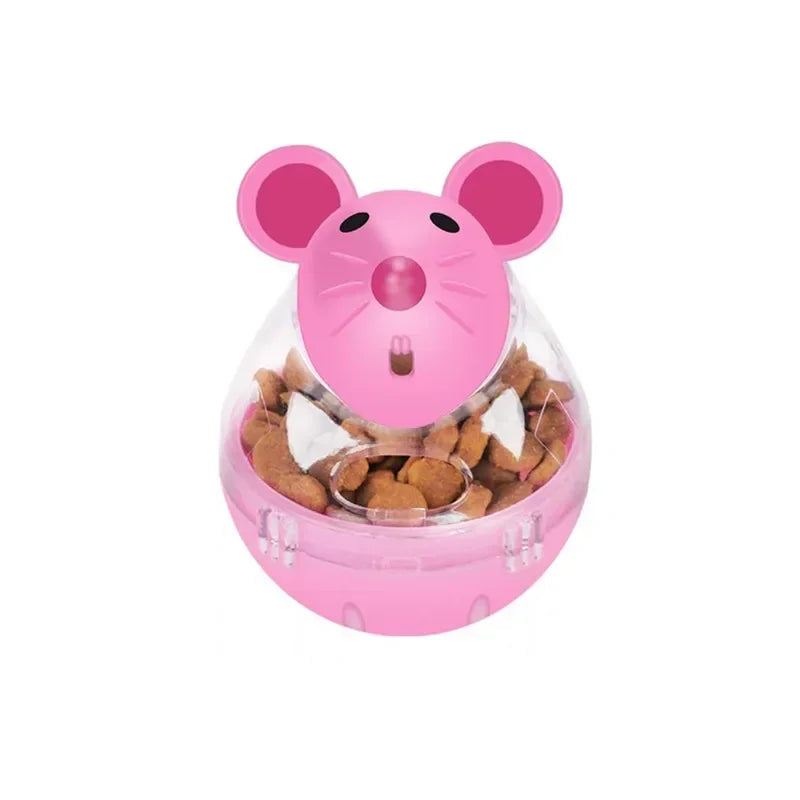 Juguete Interactivo Dispensador de Comida para Gatos y Perros - Pelota Tumbler Anti-Estrés
