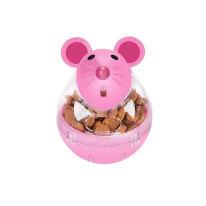 Juguete Interactivo Dispensador de Comida para Gatos y Perros - Pelota Tumbler Anti-Estrés