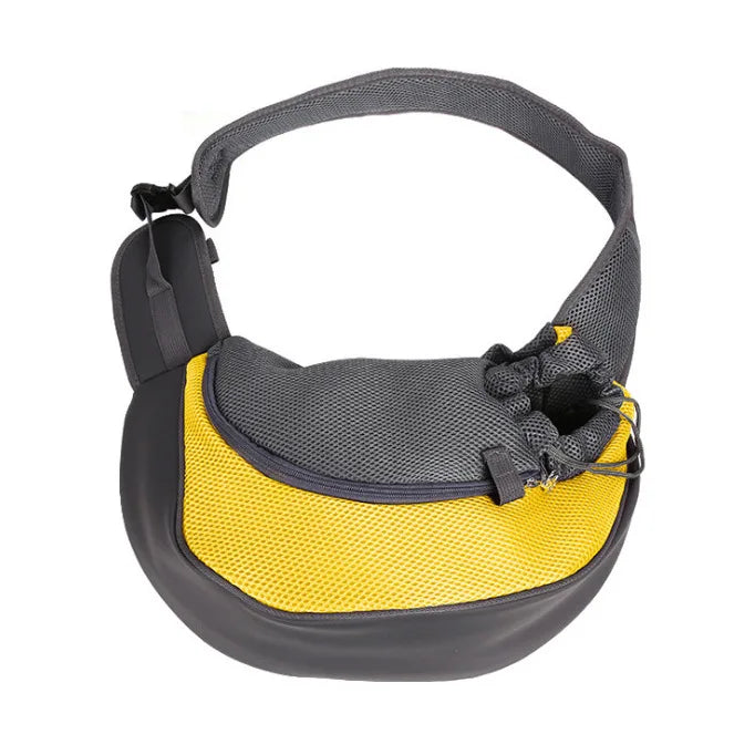Bolso de hombro de malla Oxford para mascotas, cómoda para viaje al aire libre, S/L