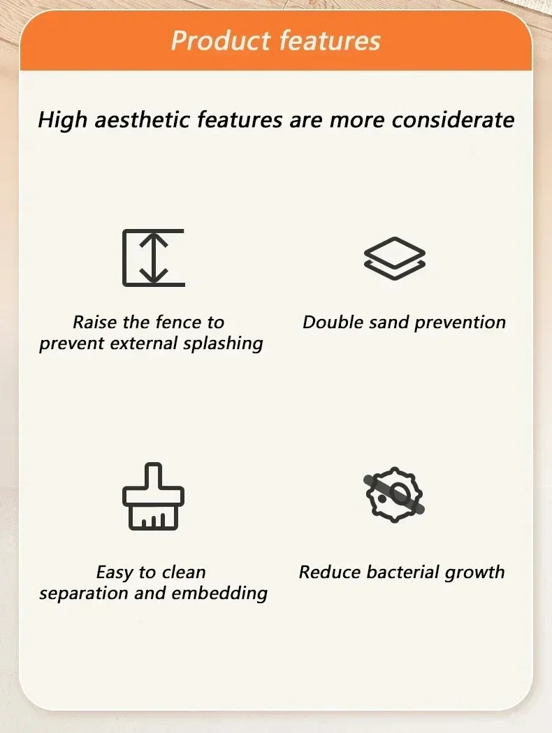 Inodoro/Arenero para gatos, caja de arena semicerrada, alta, a prueba de salpicaduras, con pala para arena, arenero para gatos, suministros de limpieza