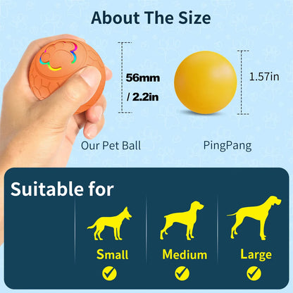 Pelota de juguete inteligente para perros, electrónica, interactiva, con USB, automática, con rebote y luces RGB, ideal para cachorros y gatos.