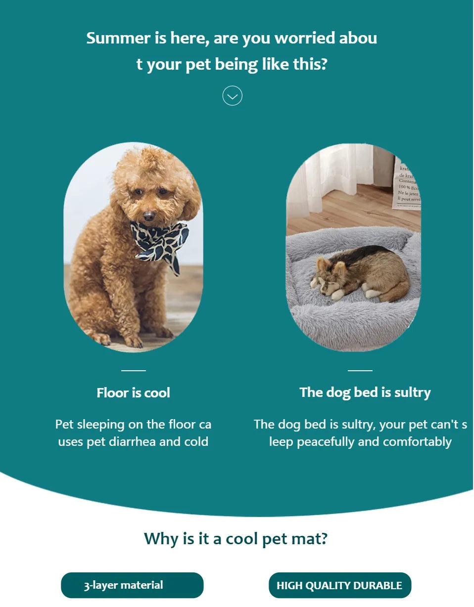 Alfombrilla refrescante para perros, cama fría de verano para mascotas, extragrande, para perros pequeños y grandes, accesorios para mascotas, manta duradera para gatos, sofá, manta de hielo para gatos