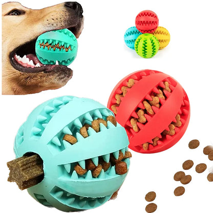 Pelota de juguete para perros, pelotas de goma interactivas, juguetes para masticar para cachorros, pelota para limpiar dientes de mascotas, comedero para gatos, pelotas de silicona para comer.