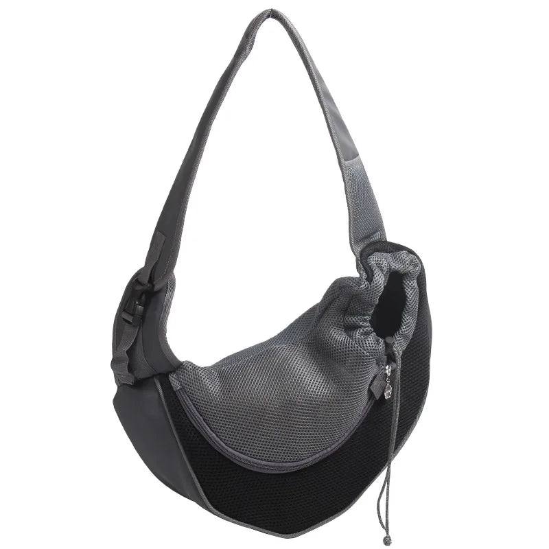 Bolso de hombro de malla Oxford para mascotas, cómoda para viaje al aire libre, S/L