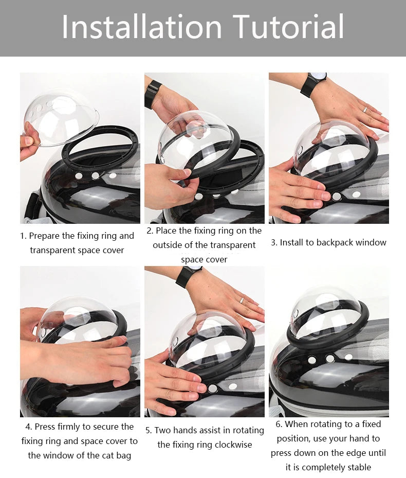 Bolsa de transporte para Gato, mochilas espaciales transparente portátil y transpirable, también para perros pequeños y cachorros