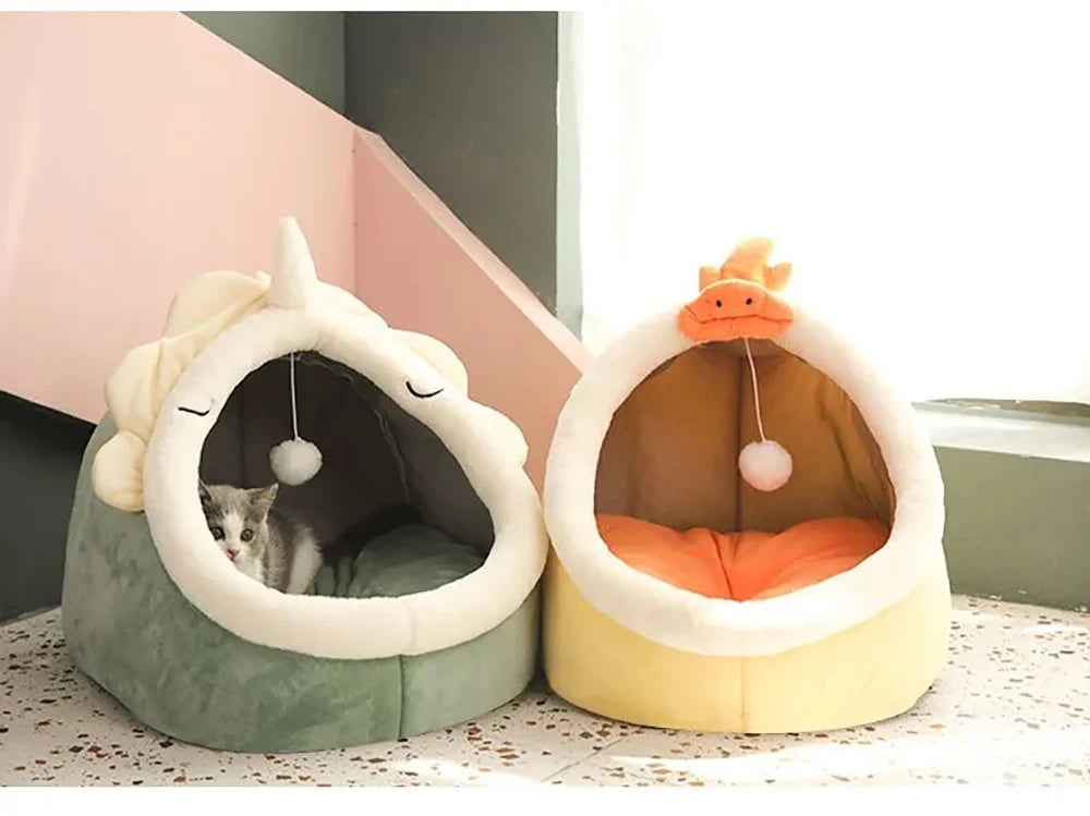 Cama para gatos de sueño profundo,  plegable, extraíble, lavable con forma de  bolsa tipo cueva( ver medidas)