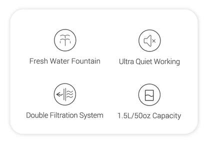 Fuente de agua inteligente ROJECO para gatos, dispensador automático de agua para mascotas, purificador de agua para perros y gatos con filtros de recirculación.