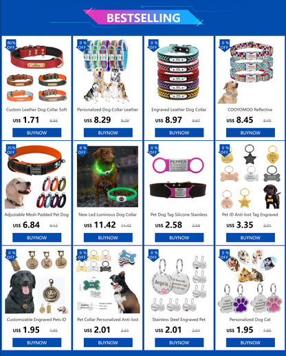 Collar luminoso LED para perro de PVC, impermeable, para perros grandes, medianos y pequeños, con luz USB, accesorios de seguridad nocturna para mascotas.