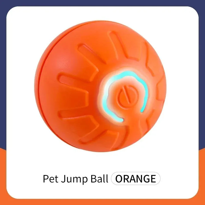Pelota de juguete inteligente para perros, electrónica, interactiva, con USB, automática, con rebote y luces RGB, ideal para cachorros y gatos.