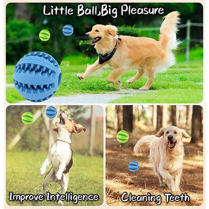 Pelota de juguete para perros, pelotas de goma interactivas, juguetes para masticar para cachorros, pelota para limpiar dientes de mascotas, comedero para gatos, pelotas de silicona para comer.