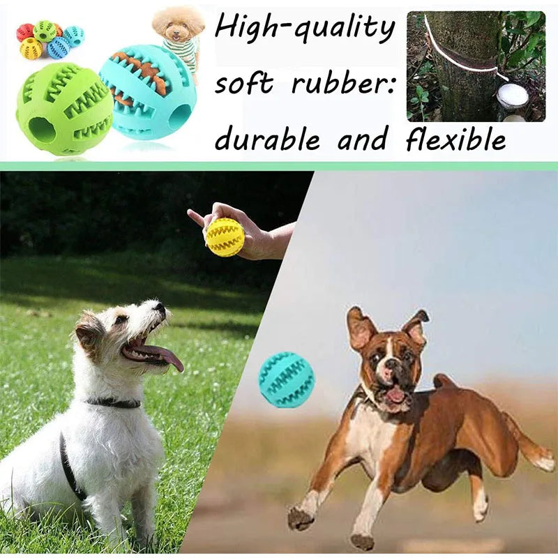 Pelota de juguete para perros, pelotas de goma interactivas, juguetes para masticar para cachorros, pelota para limpiar dientes de mascotas, comedero para gatos, pelotas de silicona para comer.