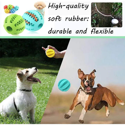 Pelota de juguete para perros, pelotas de goma interactivas, juguetes para masticar para cachorros, pelota para limpiar dientes de mascotas, comedero para gatos, pelotas de silicona para comer.
