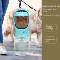 Botella de agua portátil para perros y gatos con almacenamiento de alimentos y contenedor de agua para cachorros, cuenco alimentador para perros, suministros para mascotas de viaje al aire libre