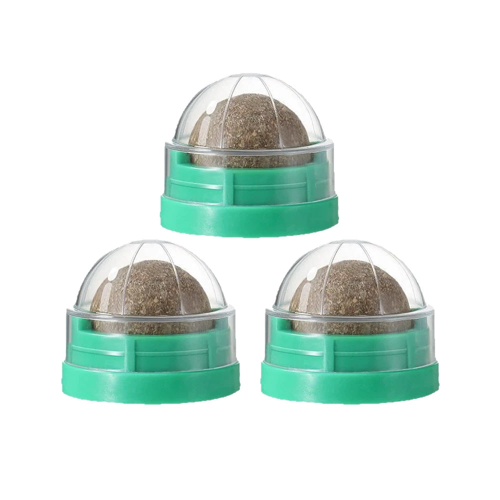 1-3PCS Bolas de hierba gatera para gatos Juguetes de hierba gatera de pared para lamer gatos Juguetes para masticar gatitos Limpieza de dientes Eliminación de bolas de pelo dental Juguetes comestibles para gatos