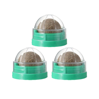 1-3PCS Bolas de hierba gatera para gatos Juguetes de hierba gatera de pared para lamer gatos Juguetes para masticar gatitos Limpieza de dientes Eliminación de bolas de pelo dental Juguetes comestibles para gatos